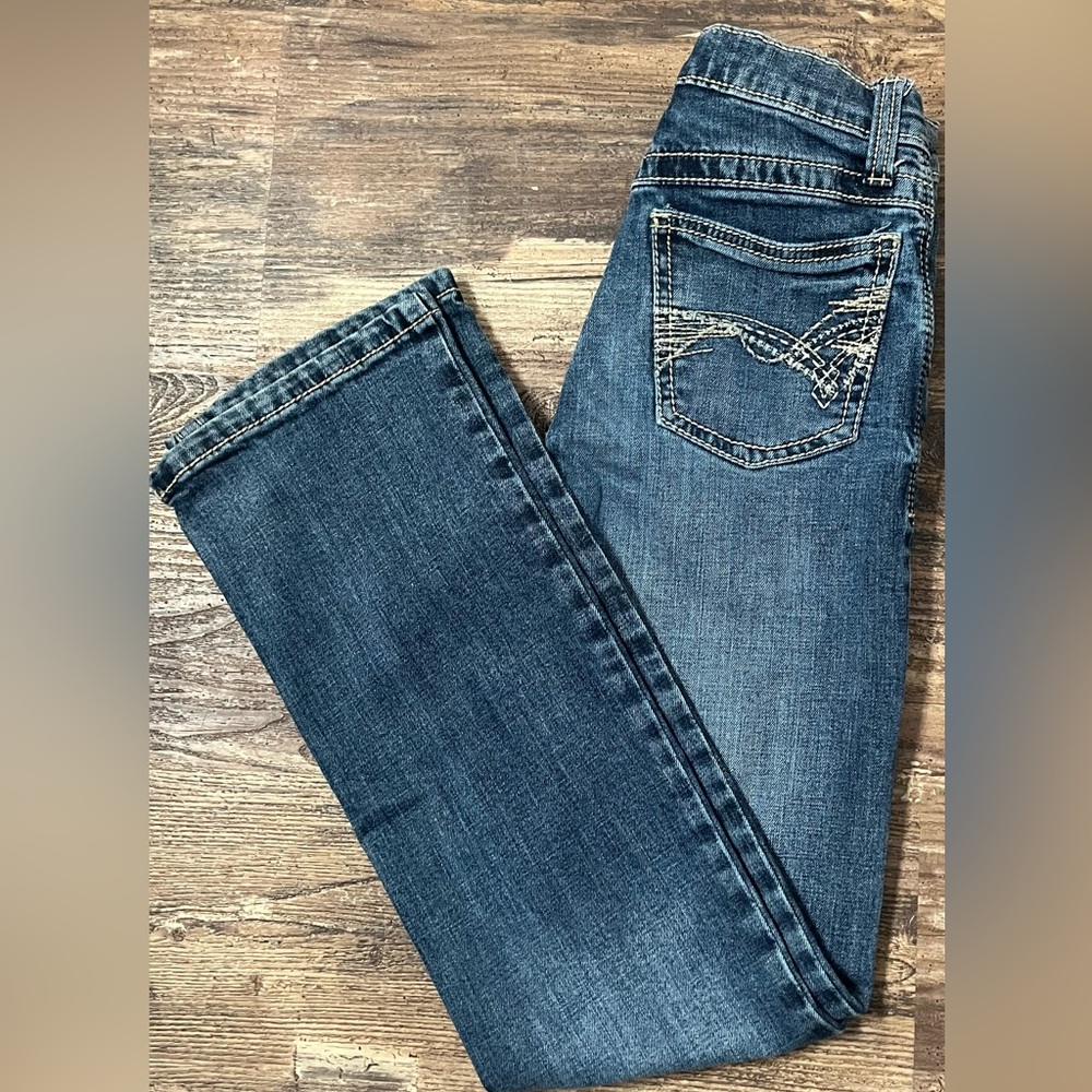 Wrangler 20X Boys Midland Medium Wash Slim Fit Stretch Boot Cut Jean